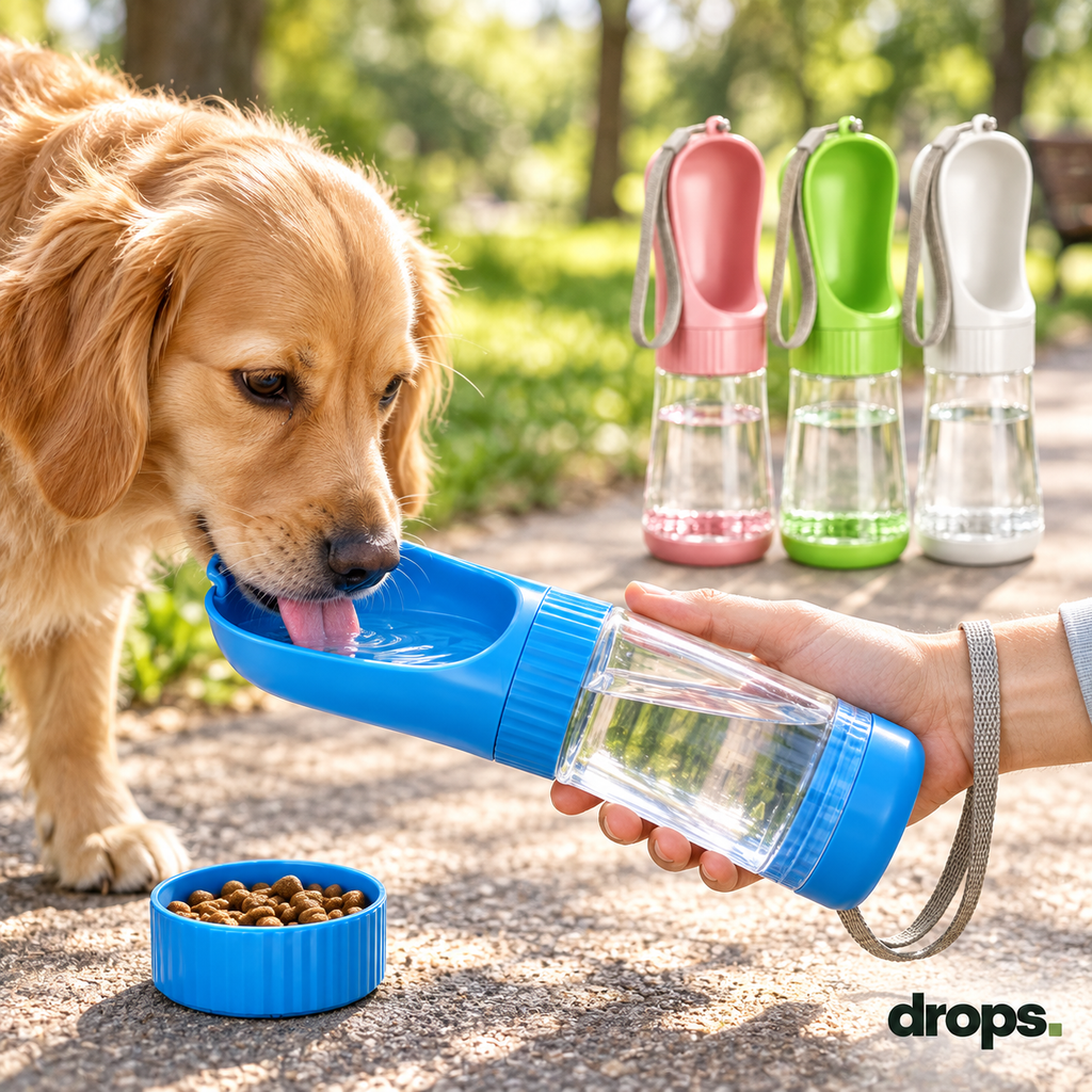 2-in-1 Travel Water Bottle and Food Container