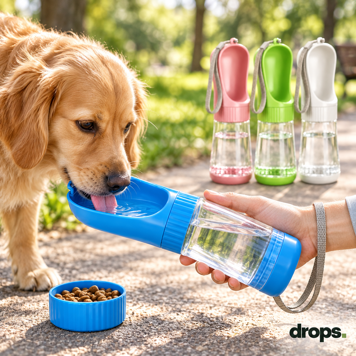 2-in-1 Travel Water Bottle and Food Container