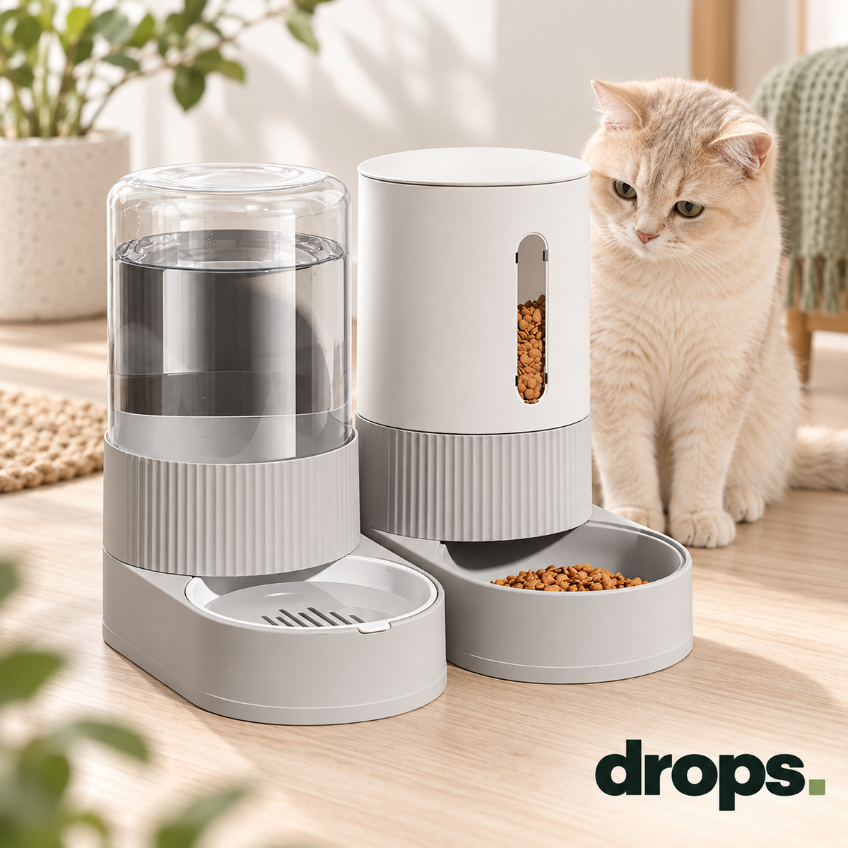 Automatic Food & Water Dispenser Set