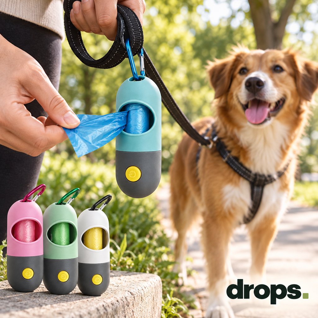 Poop Bag Dispenser with 10 Rolls