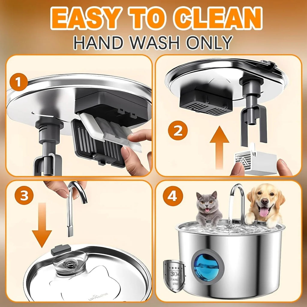 Stainless Steel Pet Water Fountain